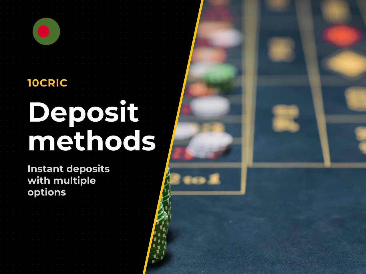 Available deposit methods UPI, bank and