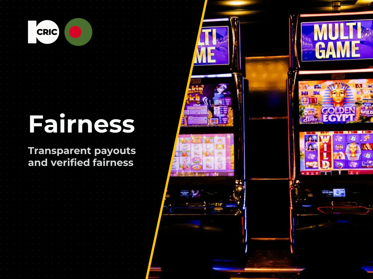 RTP, payouts and fairness. A stated
